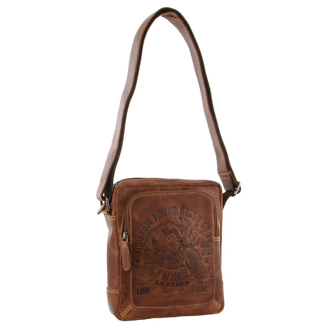 Billy The Kid Men's Genuine Leather Small Shoulder Bag