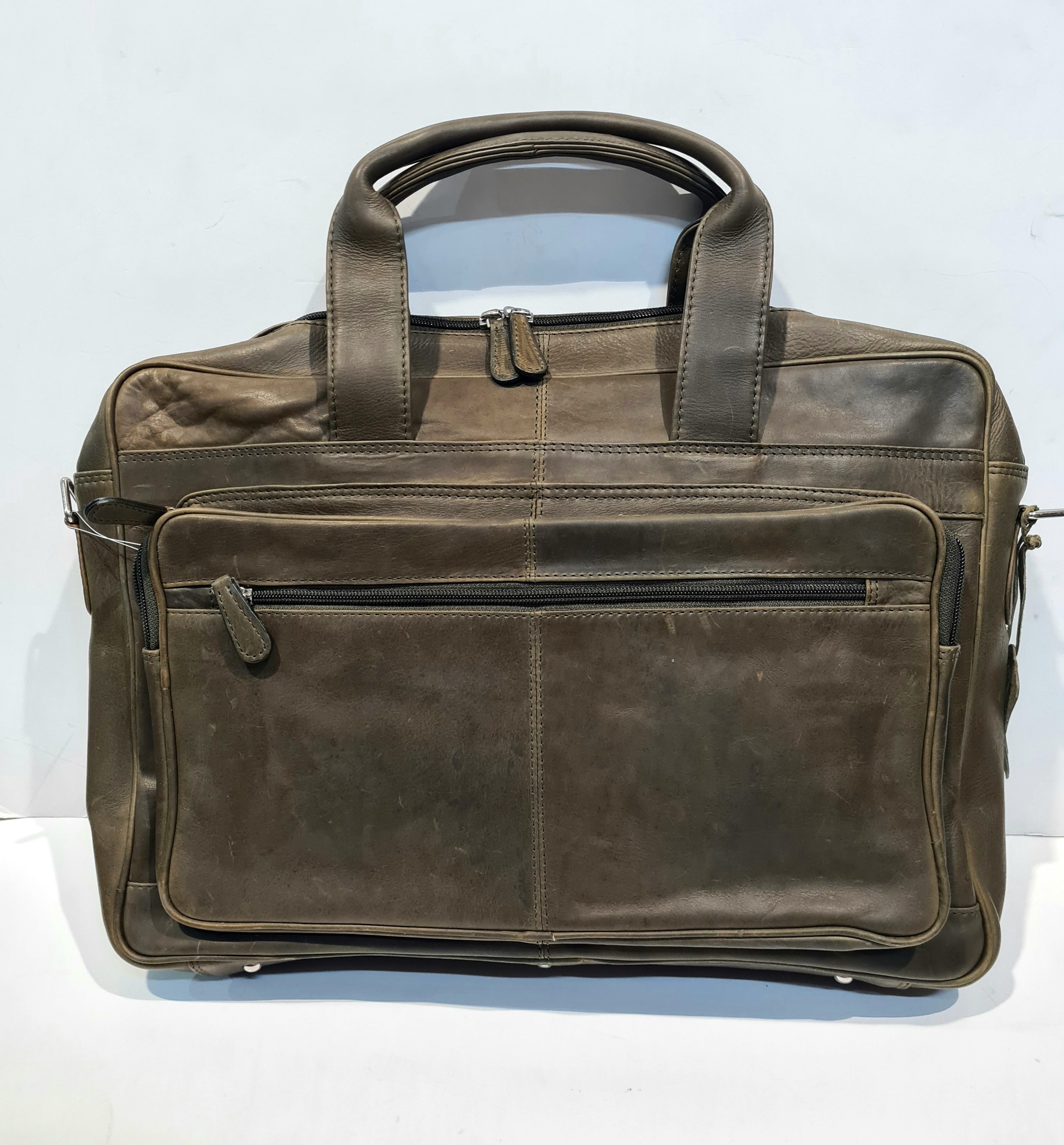 Cenzoni Oil Pull-up Leather Men's/Women's Laptop/Satchel Bag