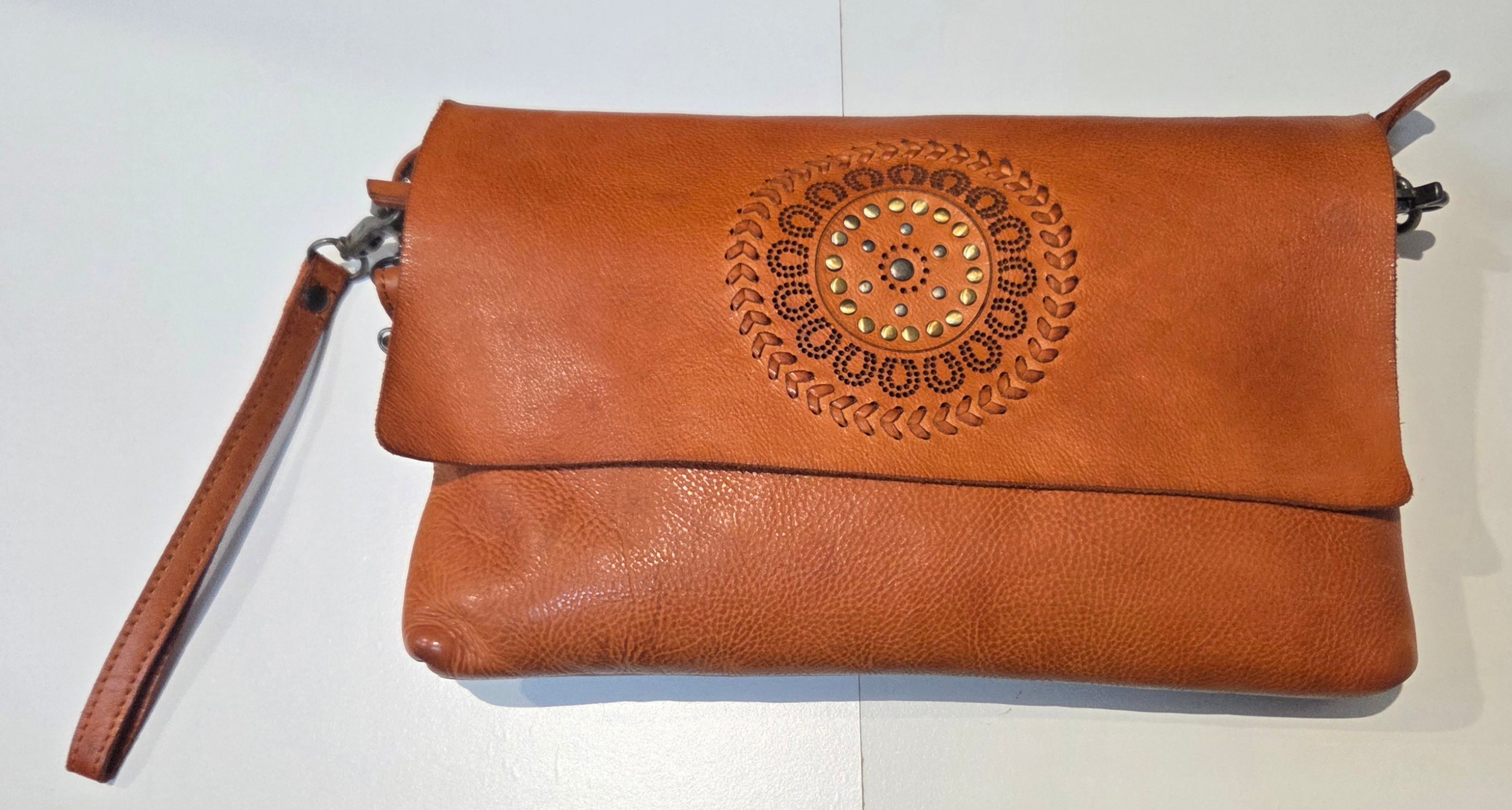 MODAPELLE WOMEN'S LEATHER SHOULDER/CROSSBODY/WRISTLET BAG