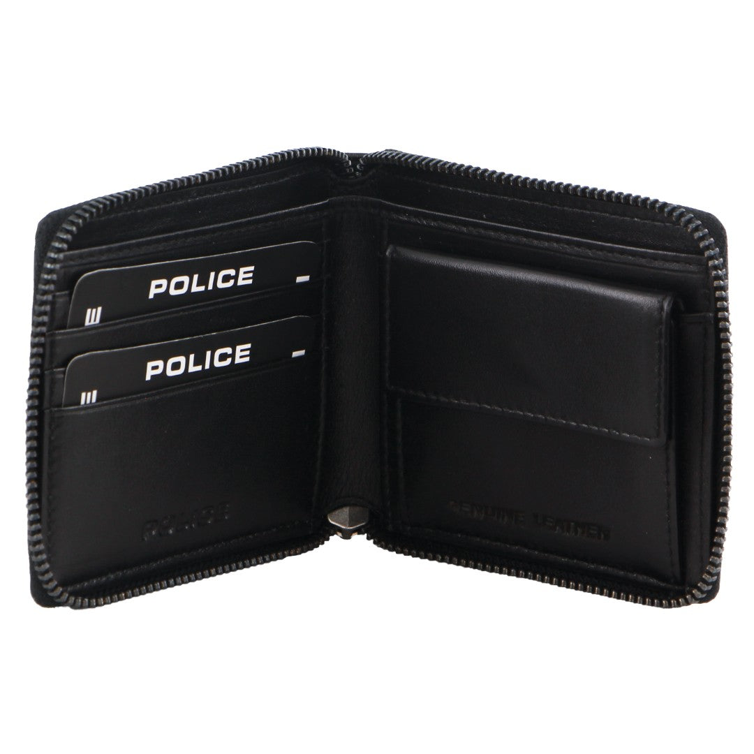 Police Leather Men's Ziparound Wallet