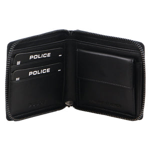 Police Leather Men's Ziparound Wallet