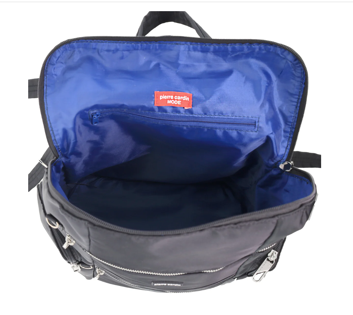 PIERRE CARDIN NYLON ANTI THEFT BACKPACK