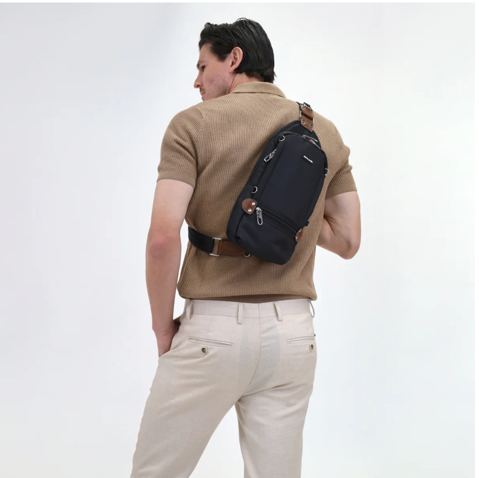 Pierre Cardin Nylon Anti Theft Crossbody Bag