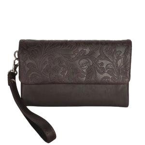 Cenzoni Oiled Pull-Up Embossed Women's Leather Wallet