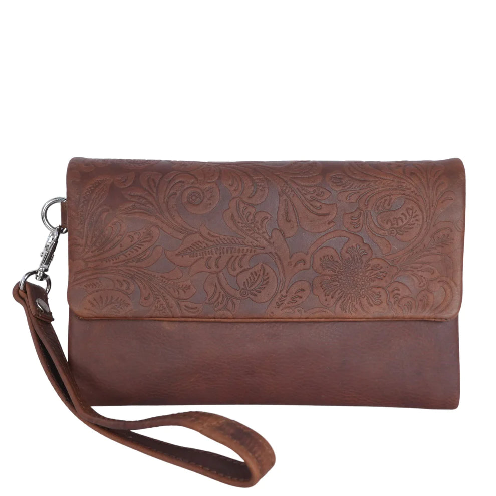 Cenzoni Oiled Pull-Up Embossed Women's Leather Wallet