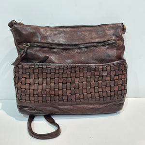 Franco Bonini Women's Leather Weave Crossbody Bag