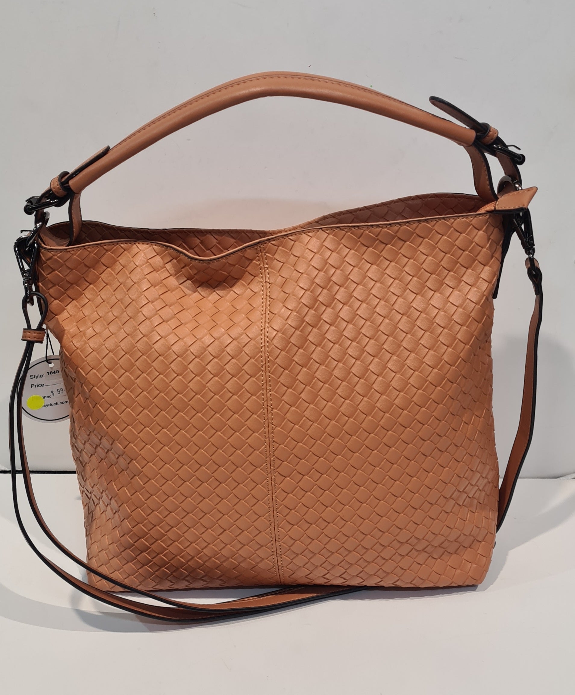 Sassy Duck Vegan Leather Woven Handbag