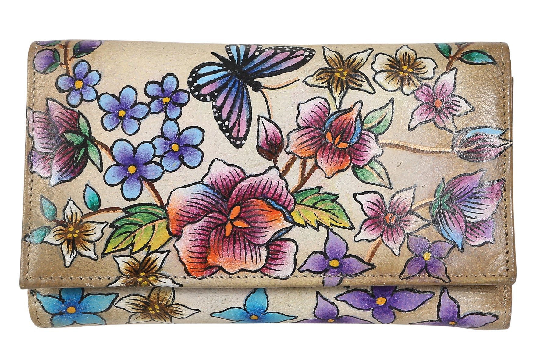 Modapelle Hand Painted Women's Leather Wallet