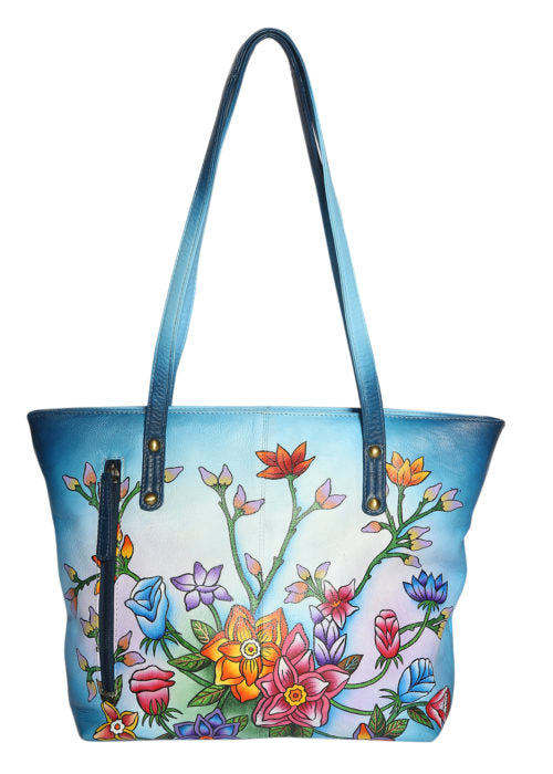 Modapelle Hand Painted Women's Leather Shoulder/Tote Bag