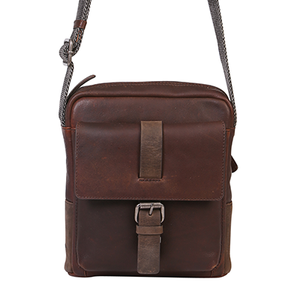 Men's Vintage Cow Leather Brown Satchel Bag