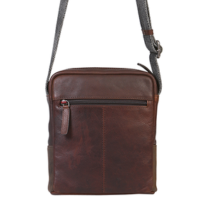 Men's Vintage Cow Leather Brown Satchel Bag