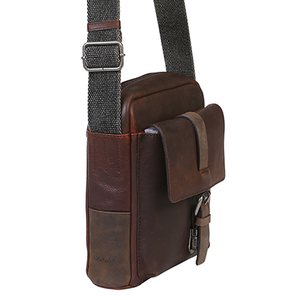 Men's Vintage Cow Leather Brown Satchel Bag