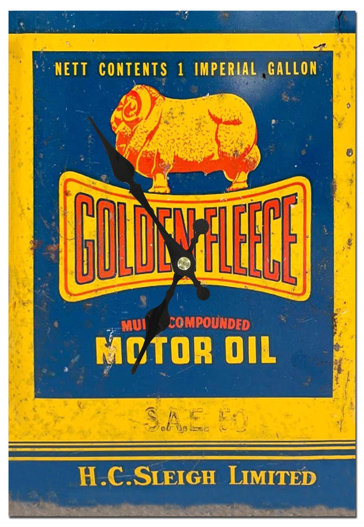 GOLDEN FLEECE METAL CLOCK