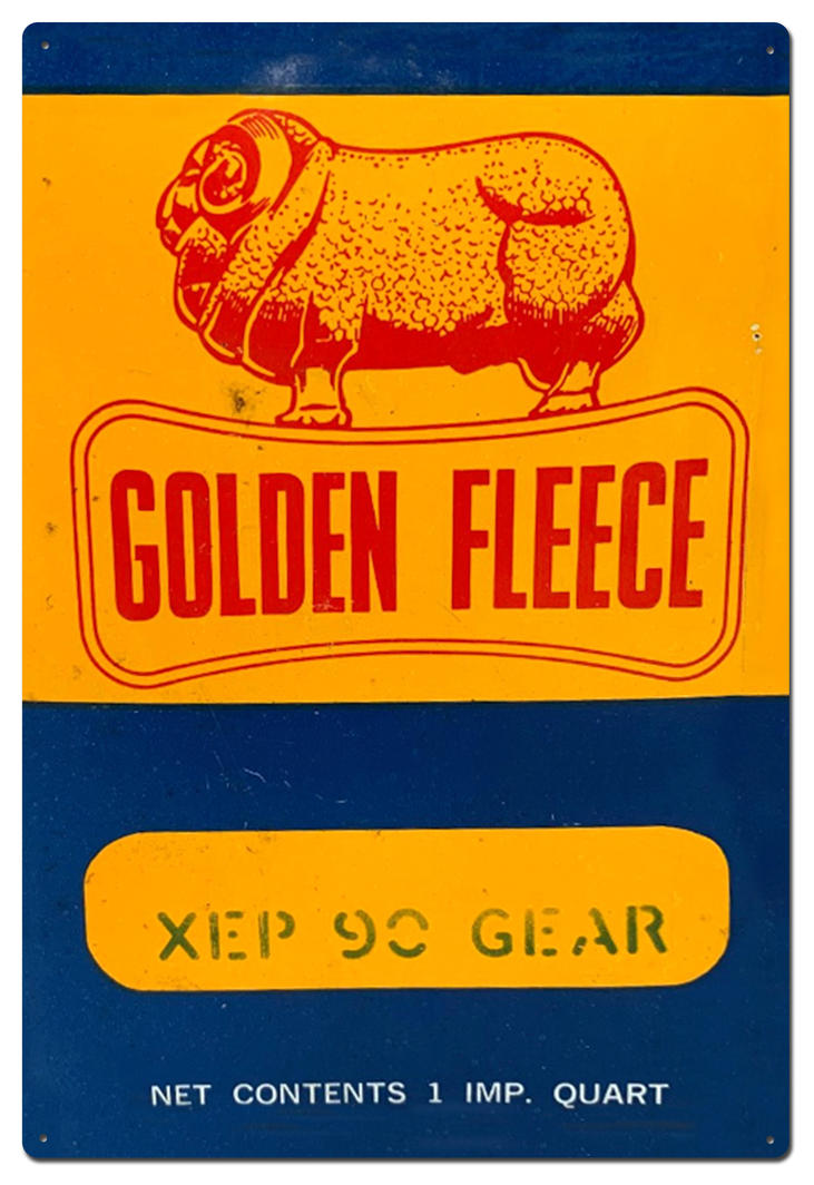 HCS GOLDEN FLEECE TIN SIGN