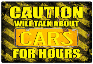 CAUTION CARS TIN SIGNS
