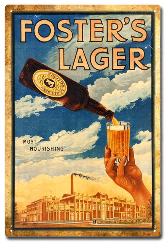 FOSTER'S LAGER TIN SIGN