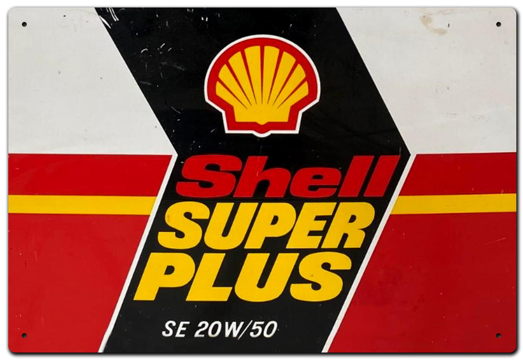 SHELL SUPER PLUS TIN SIGN
