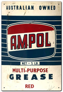AMPOL GREASE TIN SIGN