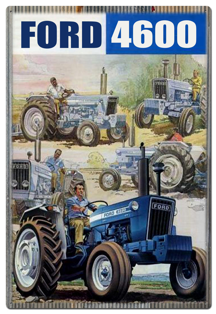 FORD 4600 TRACTORS TIN SIGN