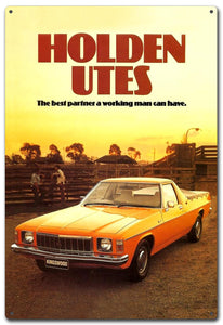 HOLDEN UTES TIN SIGN