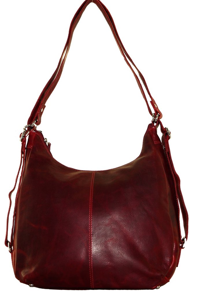 Cenzoni Oil Pull Up Convertible Women's Leather Backpack