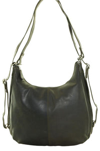 Cenzoni Oil Pull Up Convertible Women's Leather Backpack