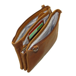 Cenzoni Oil Pull-Up Women's Leather Blazer/Wrist Bag