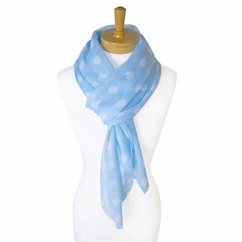 Baby Blue: M Polka Dot Scarf