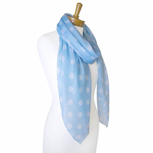 Baby Blue: M Polka Dot Scarf