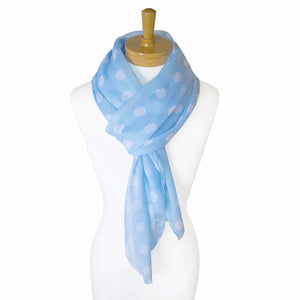 Baby Blue: M Polka Dot Scarf