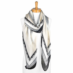 Taylor Hill Beige: Patterned Scarf