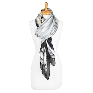 Taylor Hill Beige: Patterned Scarf