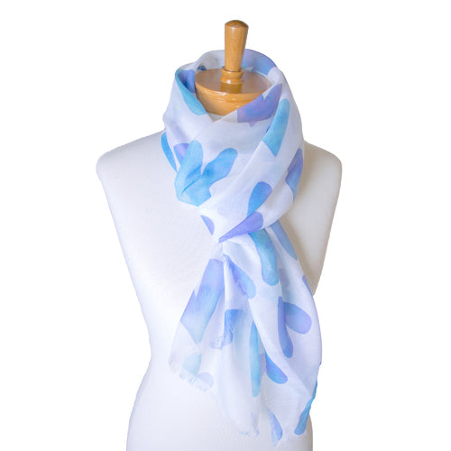 Blue: Hearts Scarf