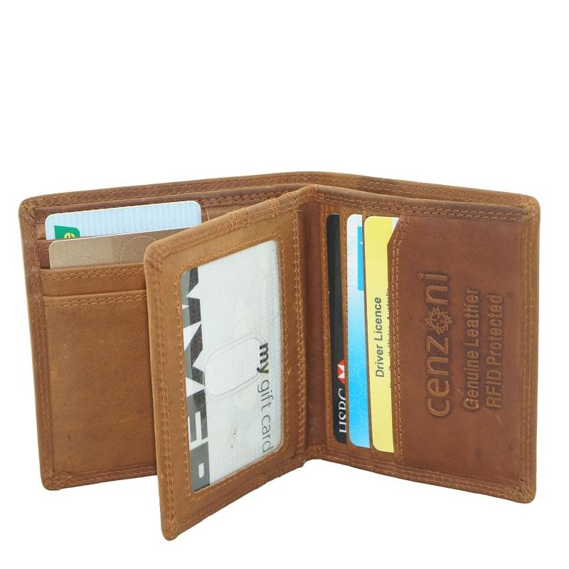 Cenzoni Men's Oil Pull-up Leather Wallet