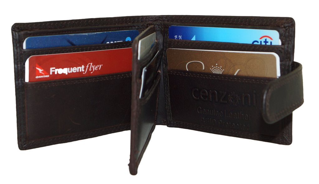 Cenzoni Men's Oil Pull-up Leather Wallet