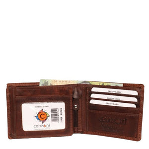 Cenzoni Men's Oil Pull-up Leather Wallets