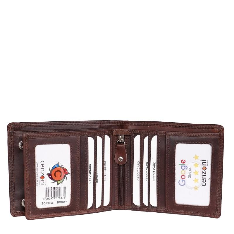 Cenzoni Men's Oil Pull-up Leather Wallet