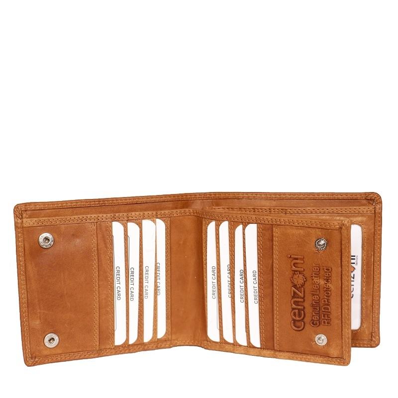 Cenzoni Men's Oil Pull-up Leather Wallet