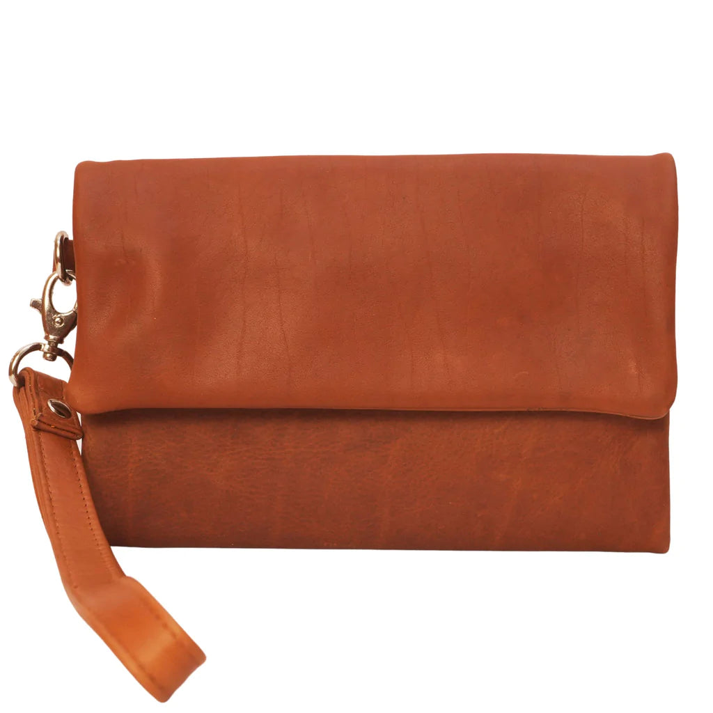 Cenzoni Pull-Up Oil Women's Leather Wallet with detachable wrist strap