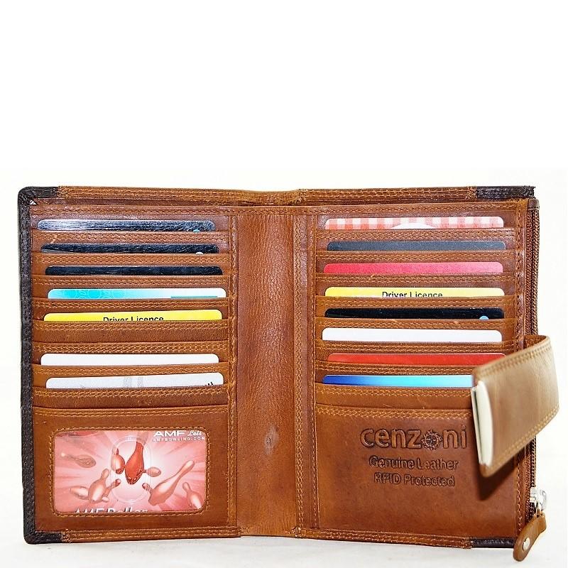 Cenzoni Women's Oil Pull-up Leather Wallet